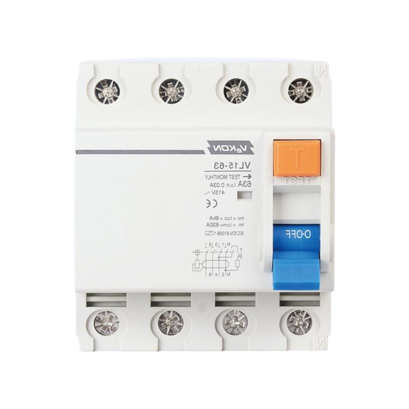 Wholesale VL17-63 RCD RCBO RCCB 4P Circuit Breaker - 63A 415V AC Residual Current Device