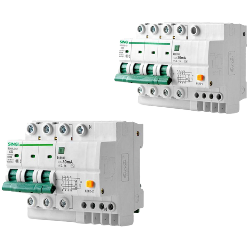 SG65LE-63 1-4P 63A Electronic Circuit Breaker with Overload Protection - CE/CB/ISO9001 Certified