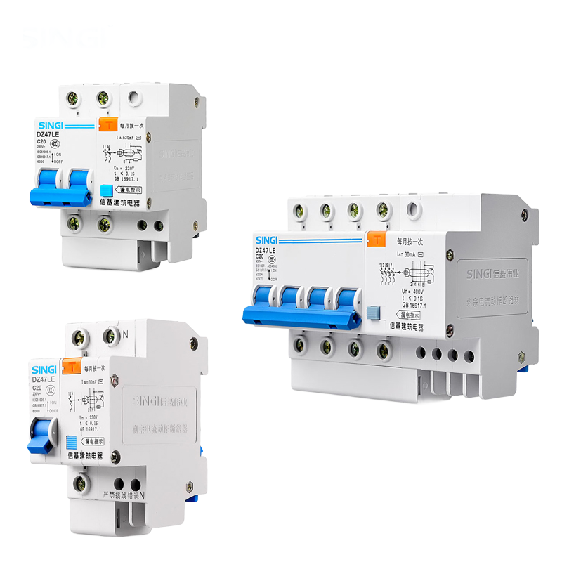 DZ47LE-63 6KA Miniature Circuit Breaker with CE Certification for Low Voltage Protection