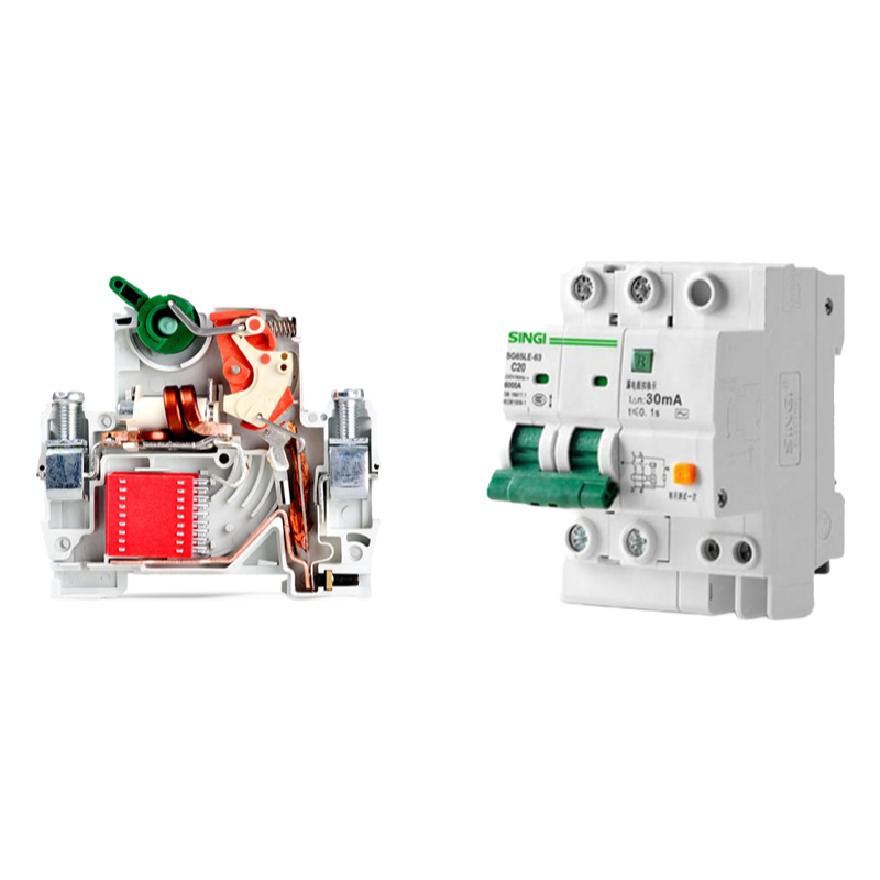 SG65LE-63 Mini RCBO Circuit Breaker with Overload Protection 50/60Hz 1-4 Poles