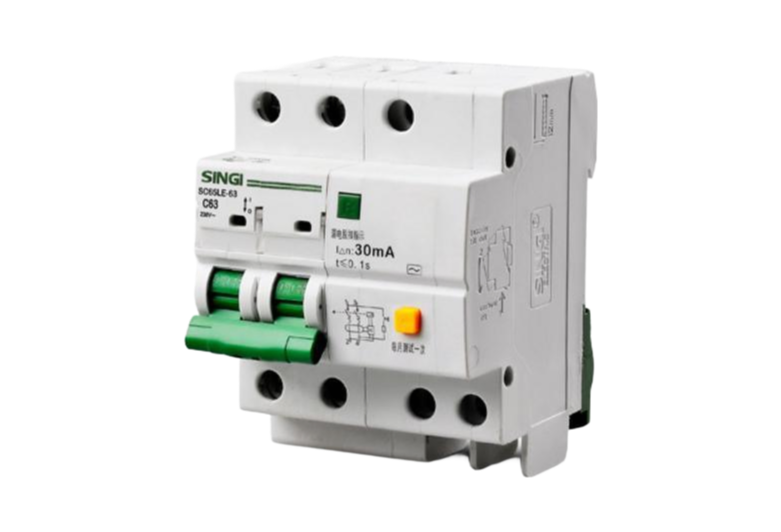 SG65LE-63 Mini RCBO Circuit Breaker with Overload Protection 50/60Hz 1-4 Poles