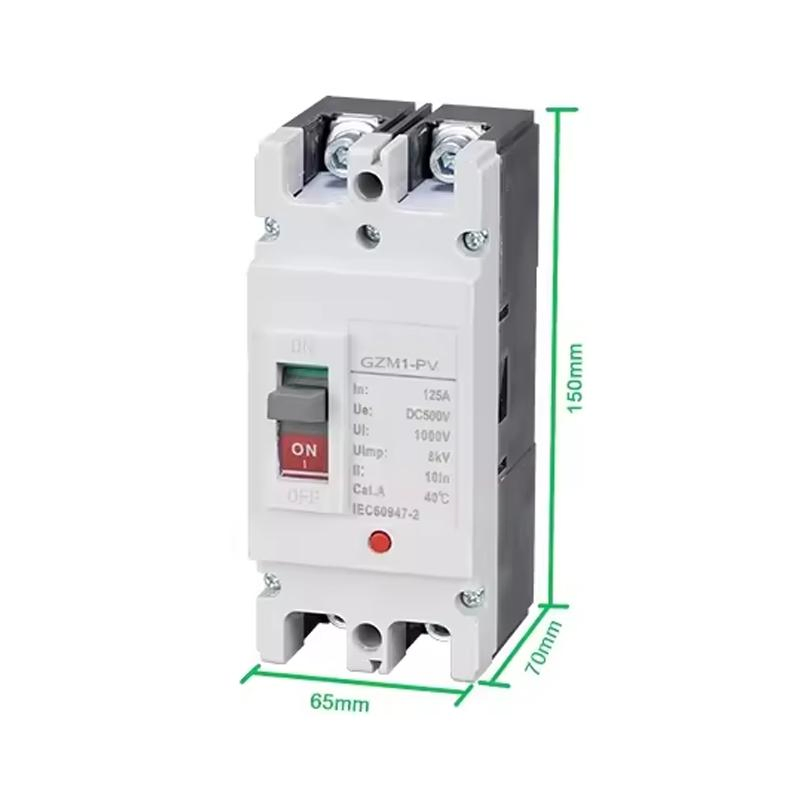 63A 100A 125A DC MCCB Molded Case Circuit Breaker for Solar PV Systems | DC1000V Protection