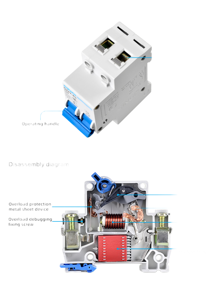 DZ47-63 CE Certified Miniature Circuit Breaker MCB for Overload and Short Circuit Protection