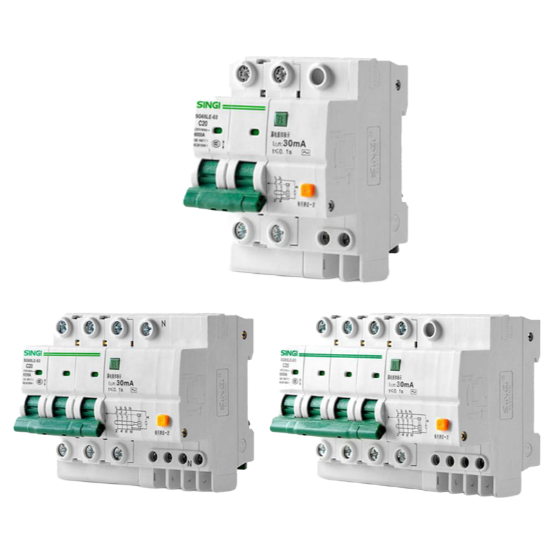 SG65LE-63 CE Certified Miniature Circuit Breaker MCB with Overload Protection for Industrial Use