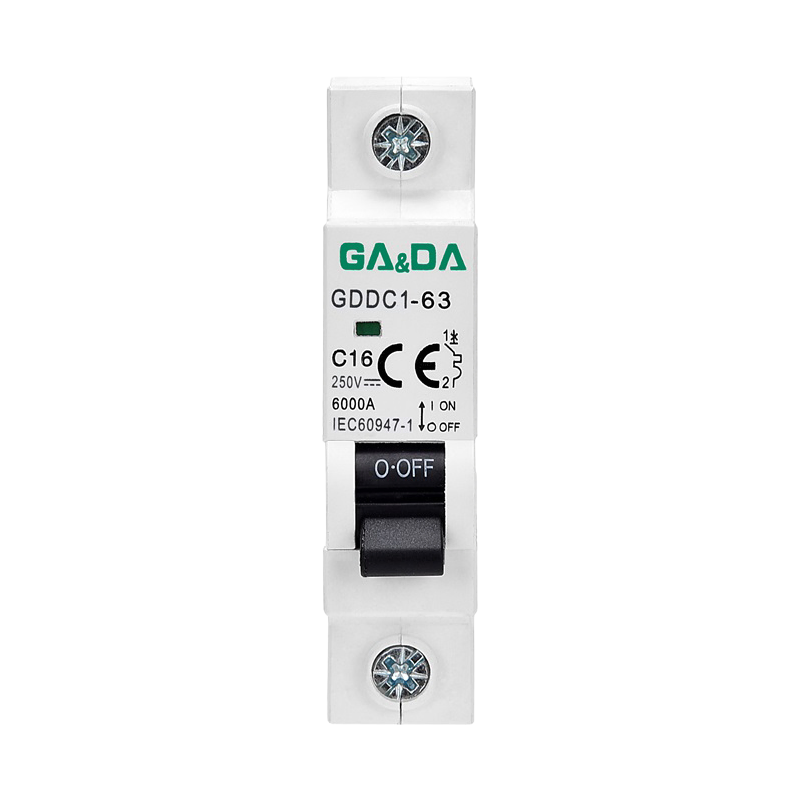 GDDC1-63-C16 1P 16A Miniature Circuit Breaker 4.5KA MCB for Overload Protection