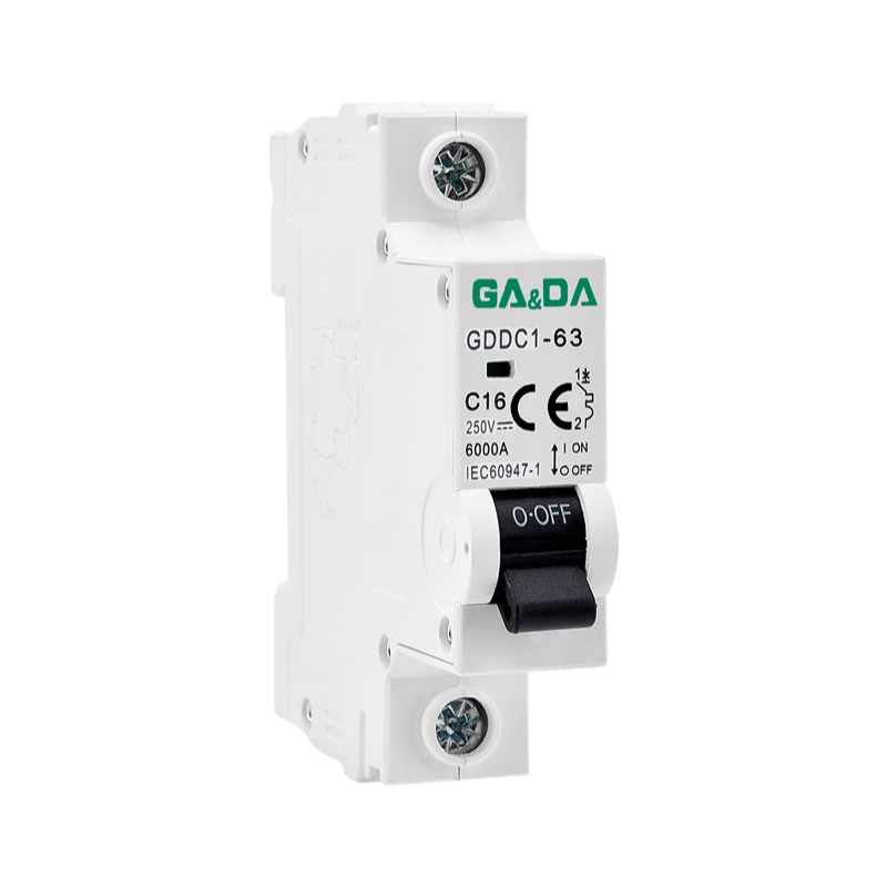 GDDC1-63-C16 1P 16A Miniature Circuit Breaker 4.5KA MCB for Overload Protection