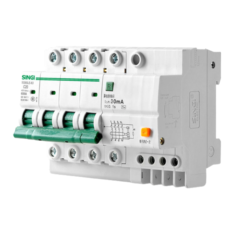 Mini Singi Electric MCB 6-63A Miniature Circuit Breaker with CB Certification for Industrial and Residential Use