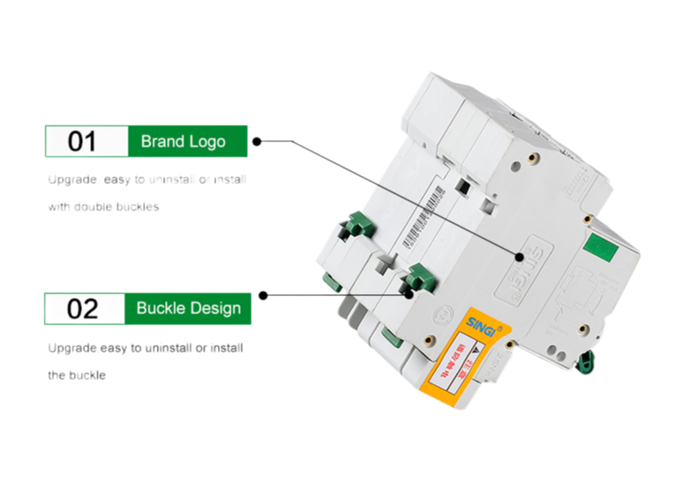 Mini Singi Electric MCB 6-63A Miniature Circuit Breaker with CB Certification for Industrial and Residential Use
