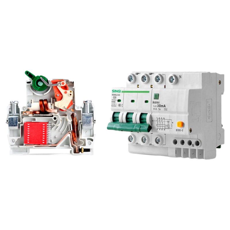 SG65LE-63 CE Certified RCBO MCB Circuit Breaker with Overload Protection 1-63A