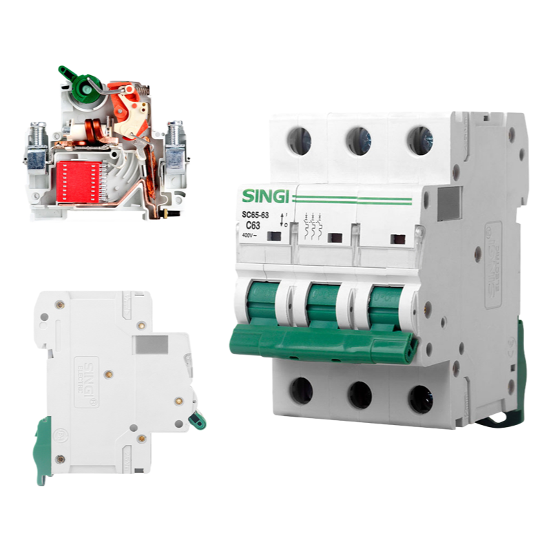 SC65-63 DIN Rail Mount Miniature Circuit Breaker with OVP Protection for Electrical Systems