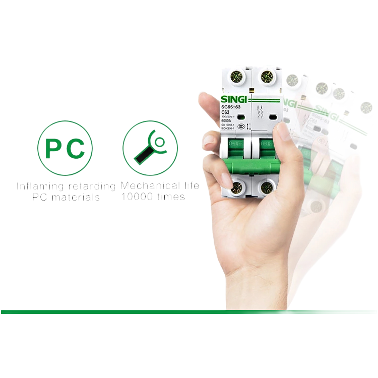 High Quality DC 6A to 63A Miniature Circuit Breaker MCCB MCB with CE Certification for Electrical Protection