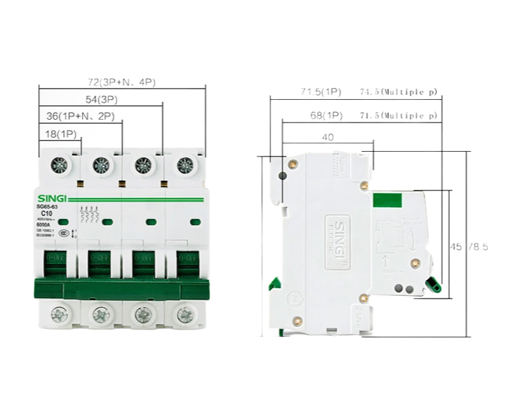High Quality Miniature Circuit Breaker 6A-63A MCB with CE/CB Certification for Electrical Protection