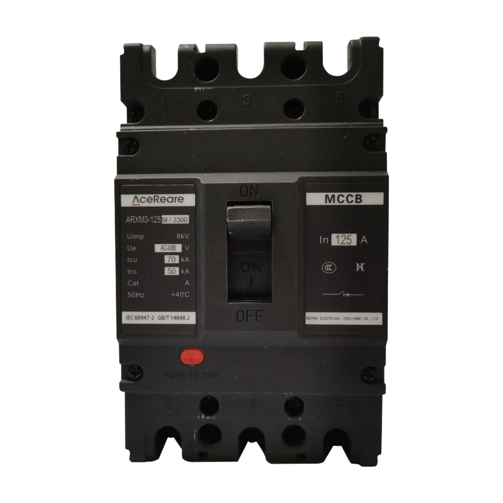 3P Molded Case Circuit Breaker MCCB 125A High Breaking Capacity Electrical Protection Device