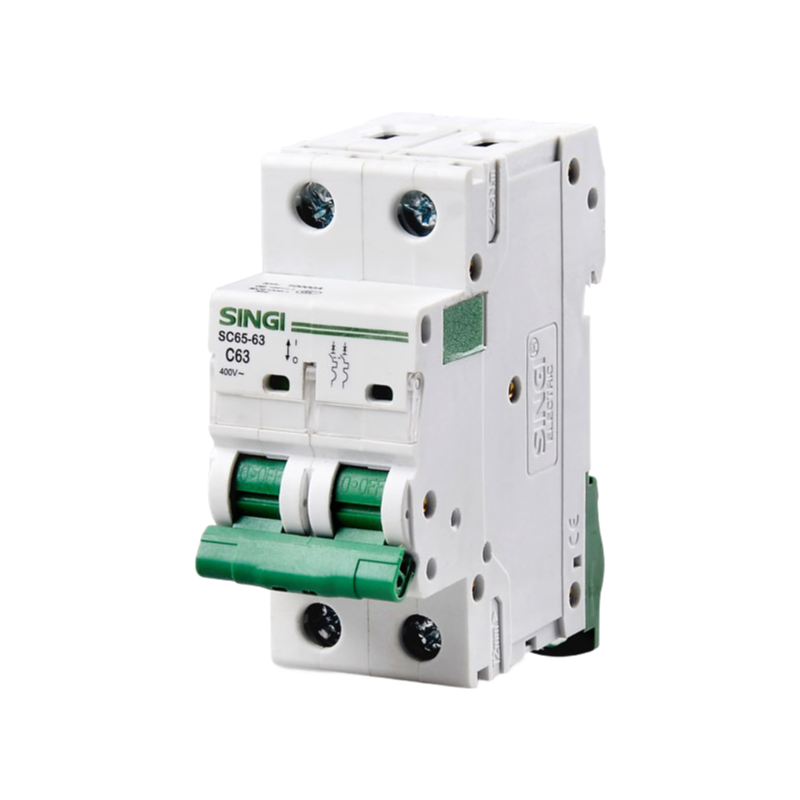 SC65-63 6-63A Single Phase Miniature Circuit Breaker MCB with Overload Protection