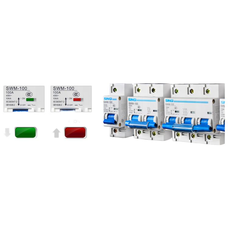 Singi SWM-100 1P Miniature Circuit Breaker - High Breaking Capacity MCB for Home & Industrial Use