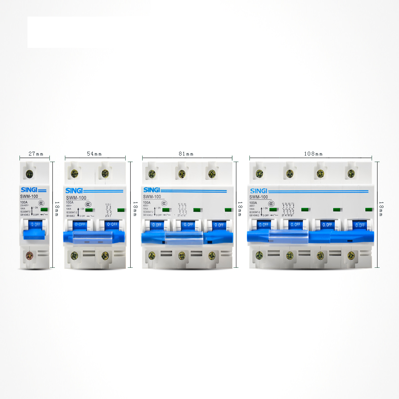 Singi SWM-100 1P Miniature Circuit Breaker - High Breaking Capacity MCB for Home & Industrial Use