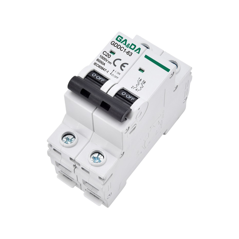 High Performance Solar System DC MCB 2 Pole Miniature Circuit Breaker for Overload Protection