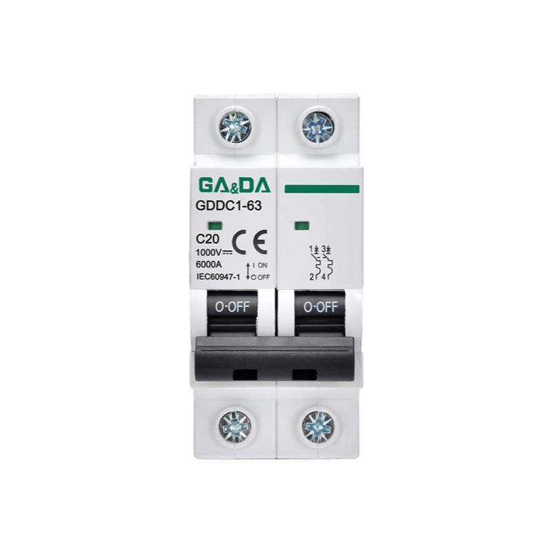 High Performance Solar System DC MCB 2 Pole Miniature Circuit Breaker for Overload Protection