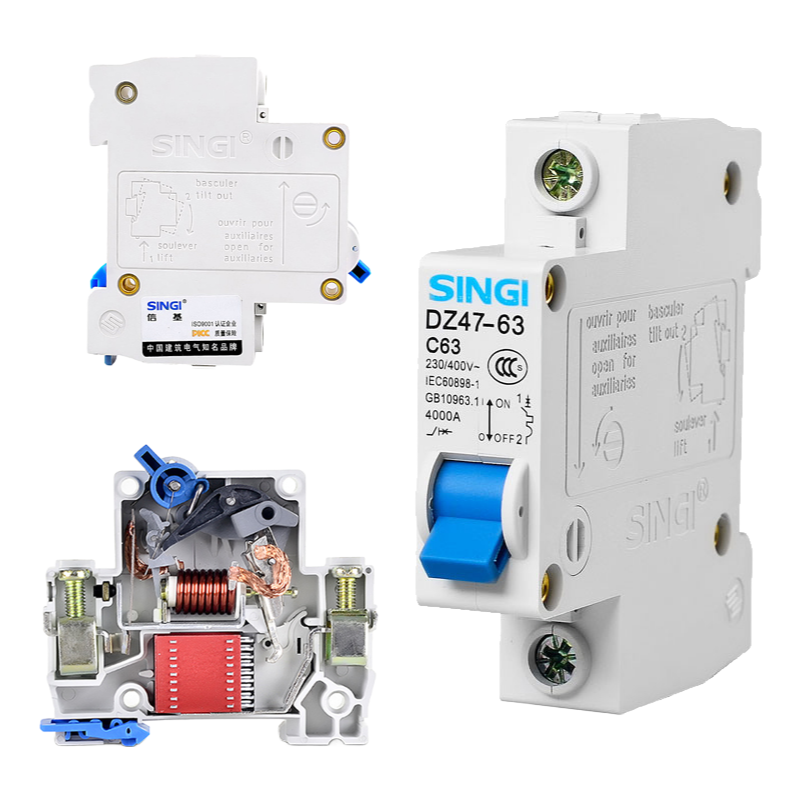 DZ47-63 Miniature Circuit Breaker MCB - High Breaking Capacity Low Voltage Breaker for Electrical Protection