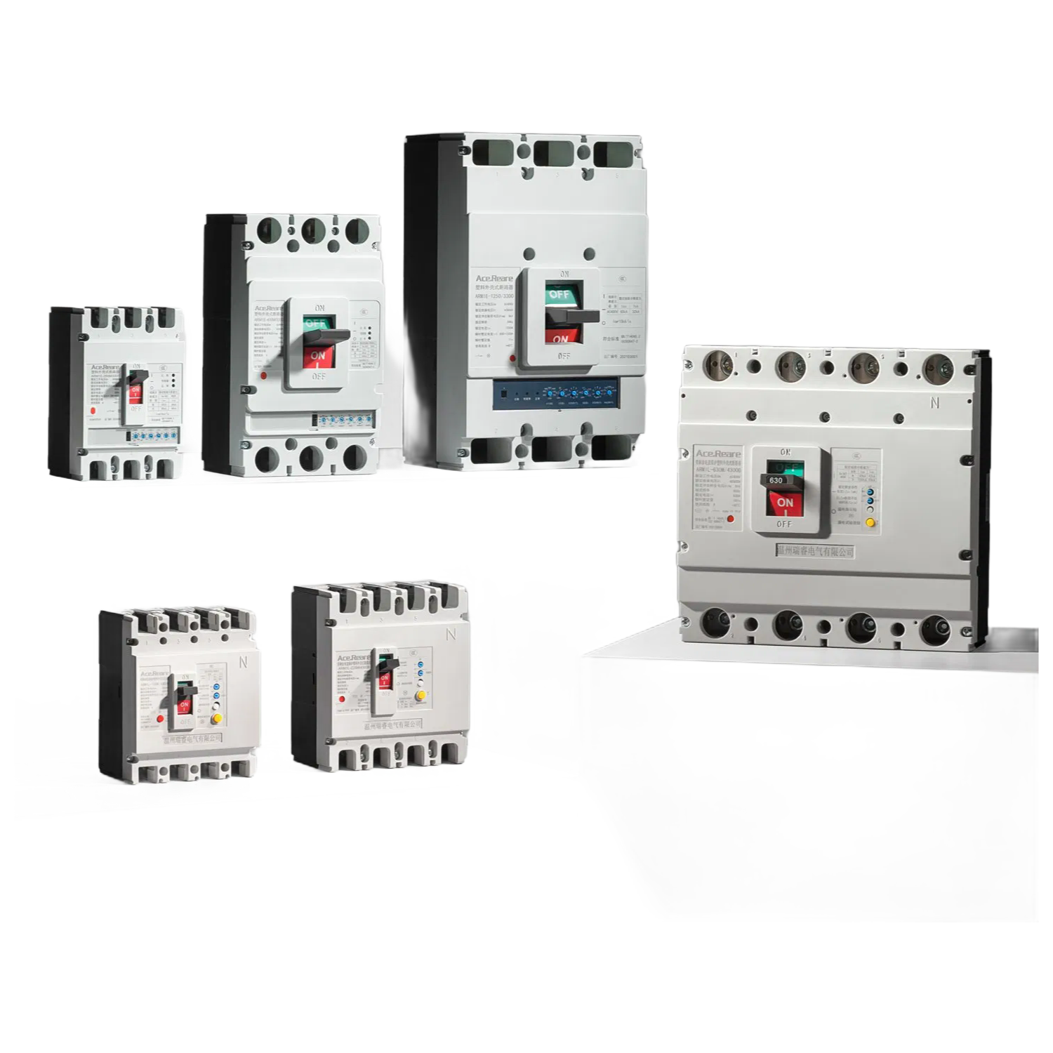 ARM1L-250A 4P Residual Current Circuit Breaker 250A Molded Case MCCB with Overcurrent Protection