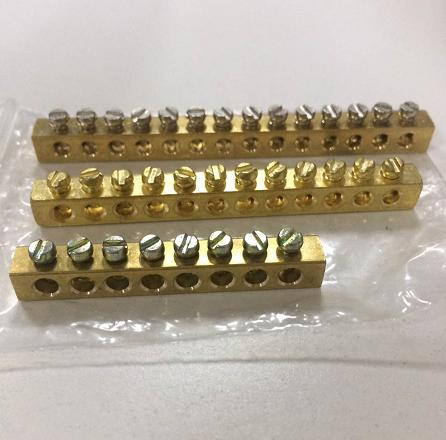 Factory Supply Rectangular Brass Terminal Strips with 2-24 Holes Configuration