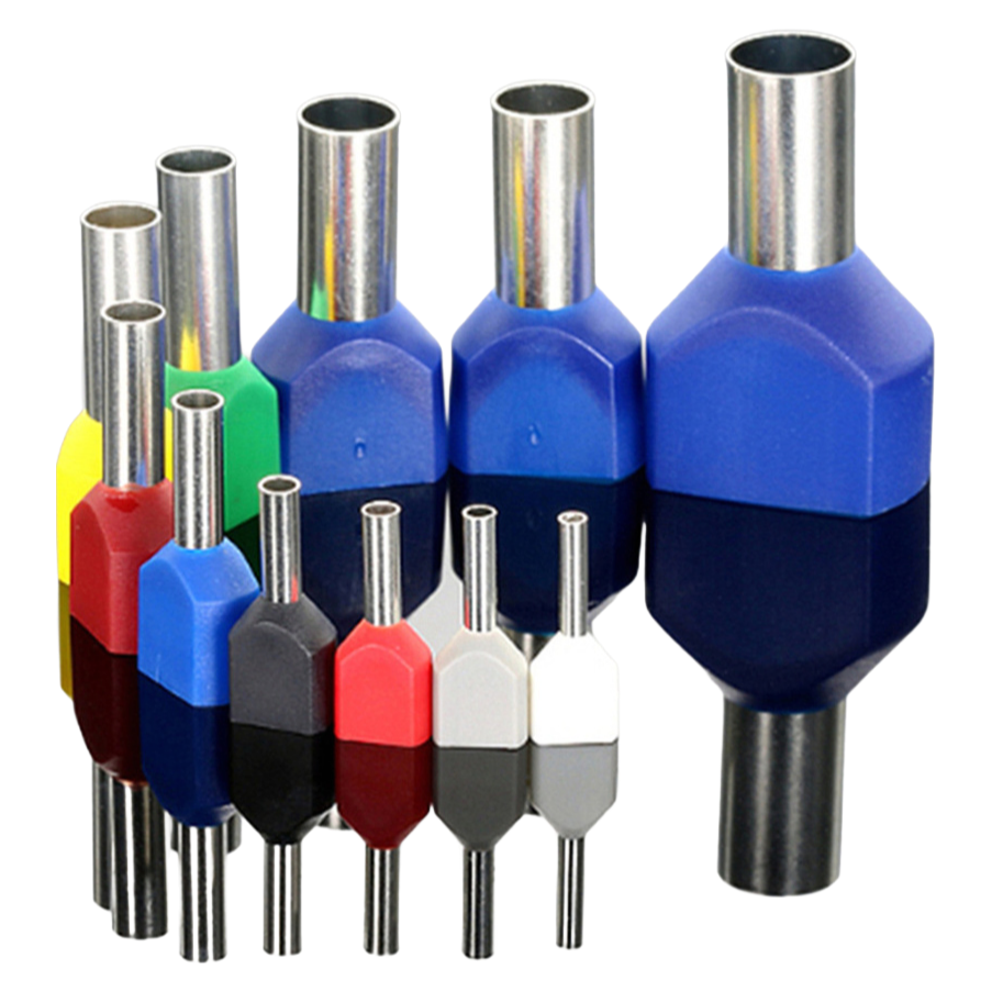 High Temperature Insulated Twin Cord End Terminal Copper Material 300V Max Voltage for Electrical Applications