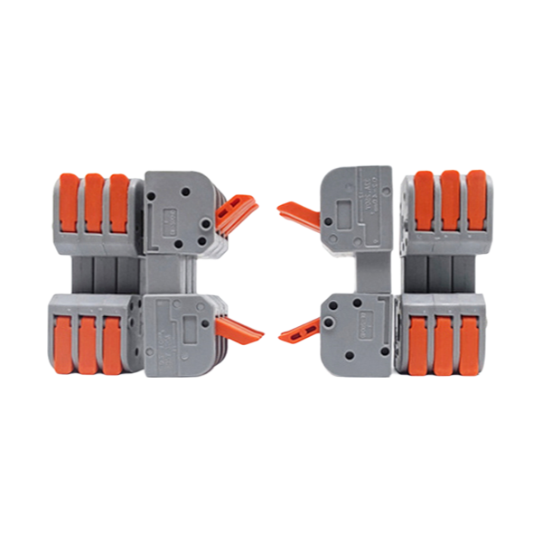 High Current 32A 250V/600V Push-in Terminal Block with 3 Pin Compact Design