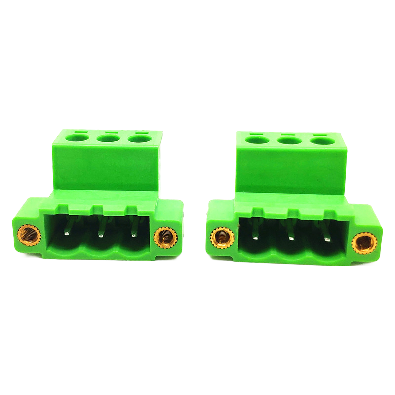 28-12AWG Wire Range 5.08mm Pitch Double Ear Terminal Block Connector for AC/DC Power Connections