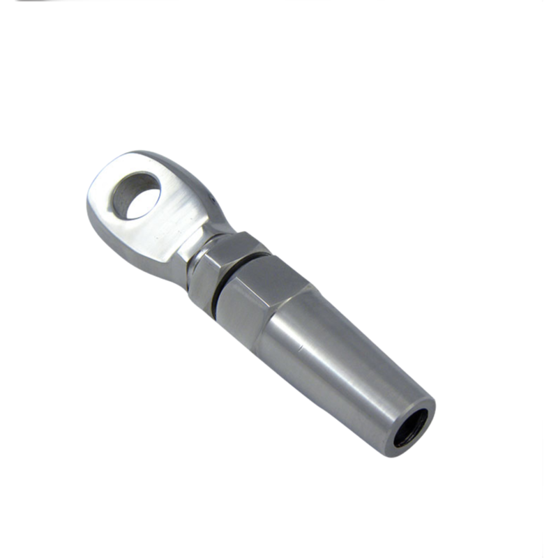 Durable 304/316 Stainless Steel Swage Eye Terminal for Sailboats and Cable Railings