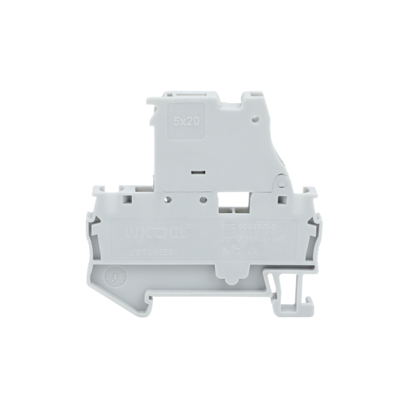High-Quality DIN Rail Mount Fuse Terminal Block with Spring-Cage Connection - JST 4-HESI Model