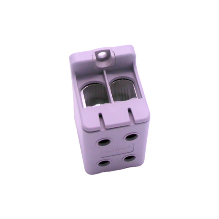 SNK-2-95 245A 2P High Current DIN Rail Terminal Block - CE Certified Nylon Aluminum Power Connector
