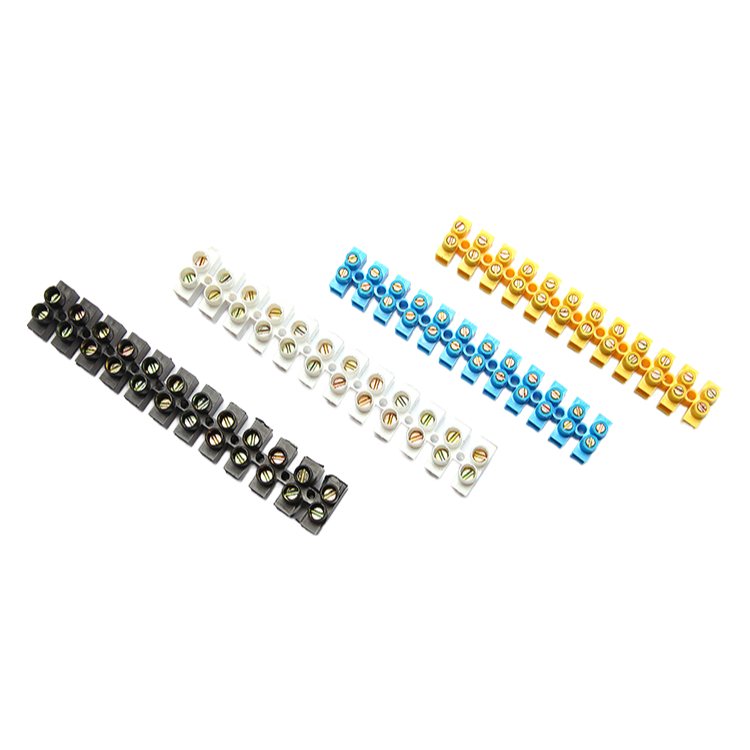 12 Way U Type Terminal Block - High Quality PE/PP/PA Material for PCB & Wiring Applications