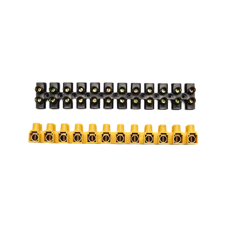 12 Way U Type Terminal Block - High Quality PE/PP/PA Material for PCB & Wiring Applications