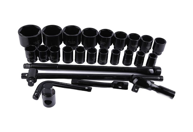 3/4" 26PCS Professional Impact Socket Set for Auto Repair and Mechanical Maintenance
