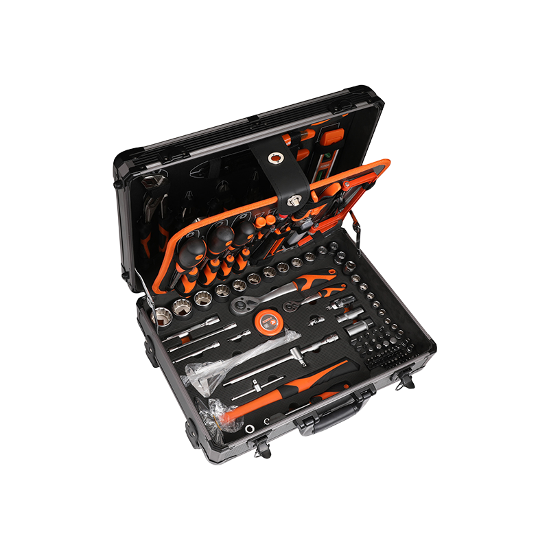 KENDO 161PC Professional Aluminum Tool Set for Home & Car Repair | Complete Hand Tool Kit