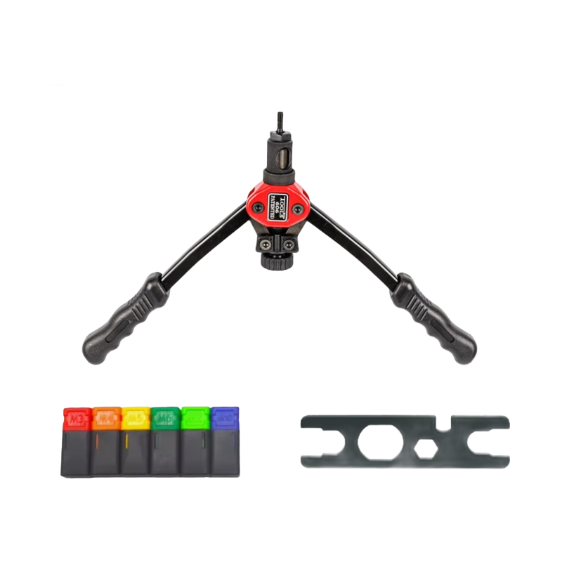 Professional Hand Rivet Nut Tool Kit for M3-M8 Insert Nuts with Interchangeable Mandrels