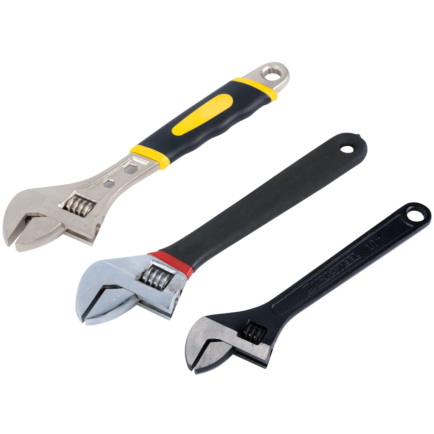 Professional Adjustable Wrench with Double Color Dipped Handle - AM17004 (6-18 Inch Sizes)