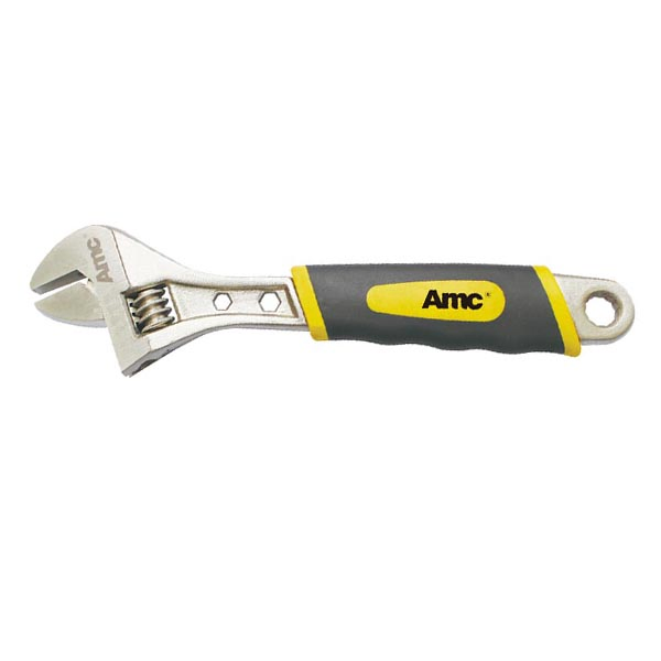 Professional Adjustable Wrench with Double Color Dipped Handle - AM17004 (6-18 Inch Sizes)