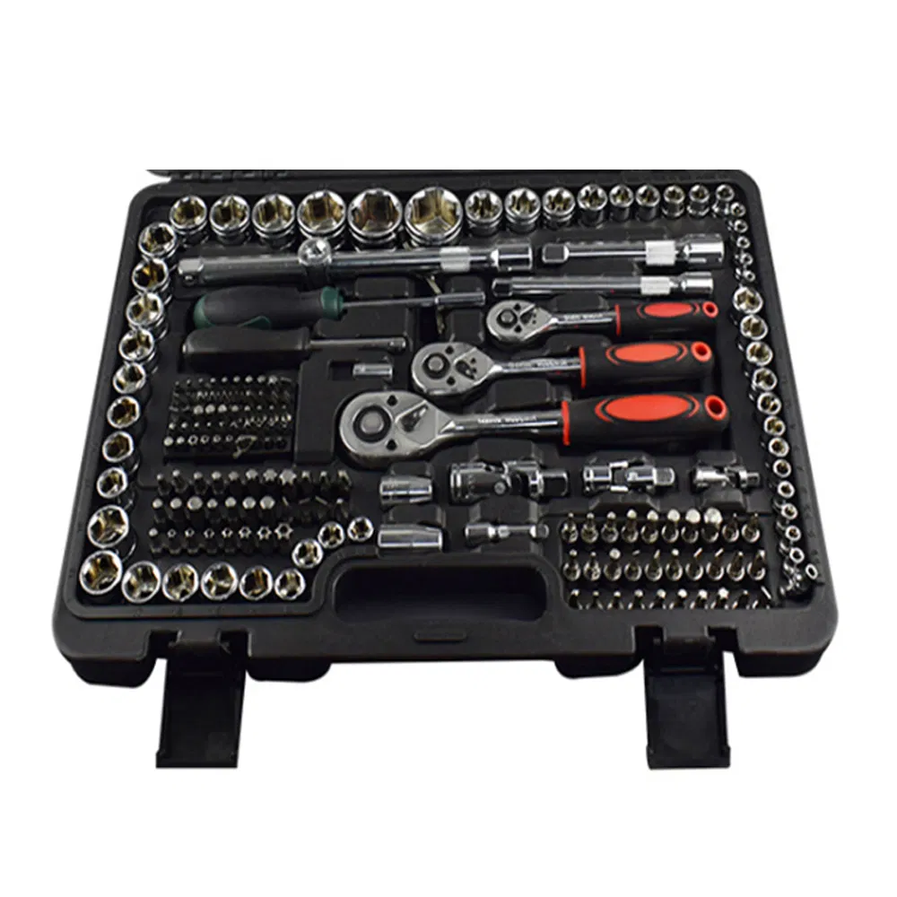 218 PCS Professional Automotive Tool Set - CR-V Steel Ratchet Sockets & Wrenches Kit for Car Motorcycle Bicycle Repair