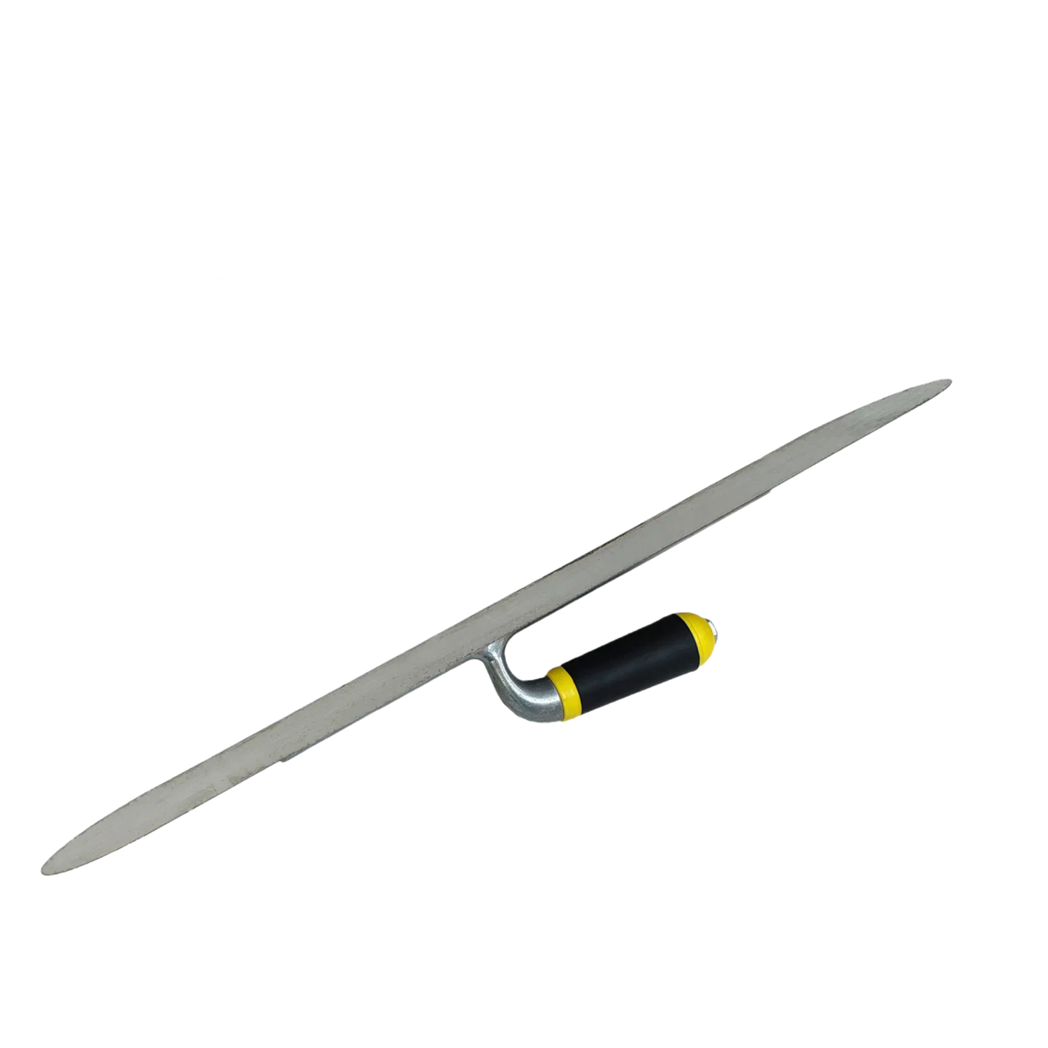 Premium Stainless Steel Concrete Trowel - 14"x4" Fully Rounded Plastering Tool for Professional Use