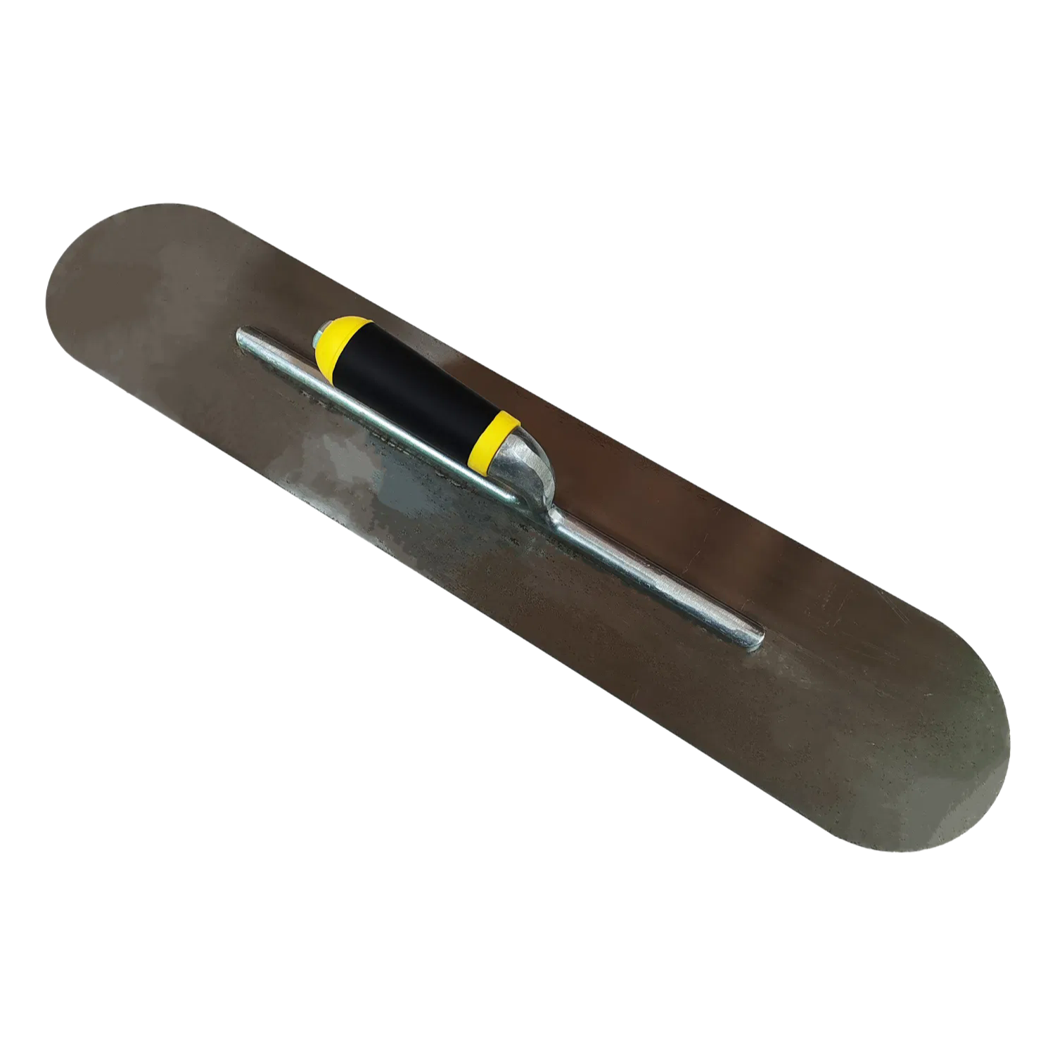 Premium Stainless Steel Concrete Trowel - 14"x4" Fully Rounded Plastering Tool for Professional Use