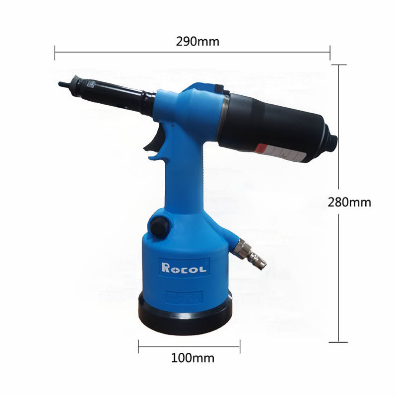 Professional Pneumatic Rivet Nut Gun Tool - M3-M12 Hydraulic Hand Riveter with Quick Change Nosepiece