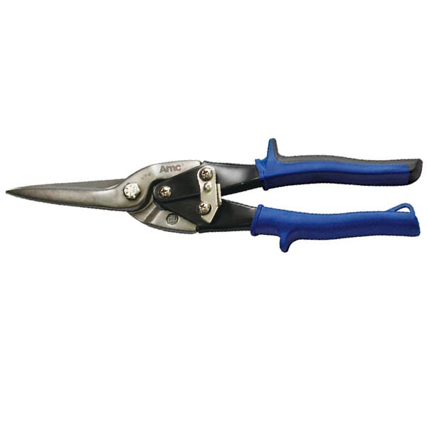 Professional Aviation Snips - 10 Inch Straight Cut Yellow Handle High Carbon Steel Shears
