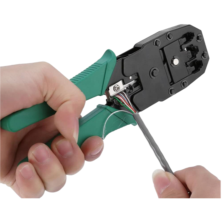 High-Quality 3-in-1 RJ45 RJ11 RJ12 Crimper Tool for Ethernet Cable Termination