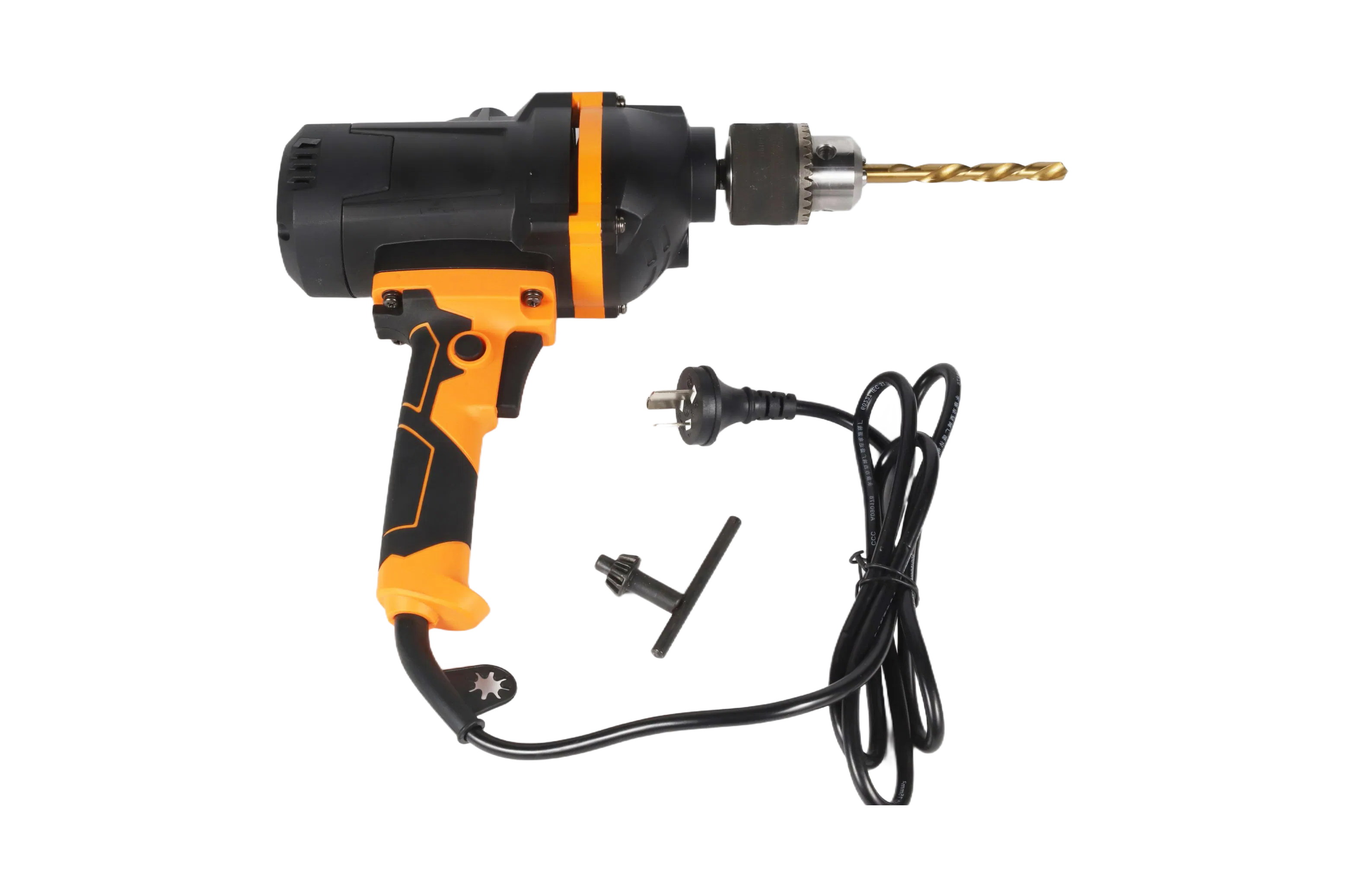 Durable Carbon Steel Electric Hand Drill with Plastic Box Packaging for Wholesale