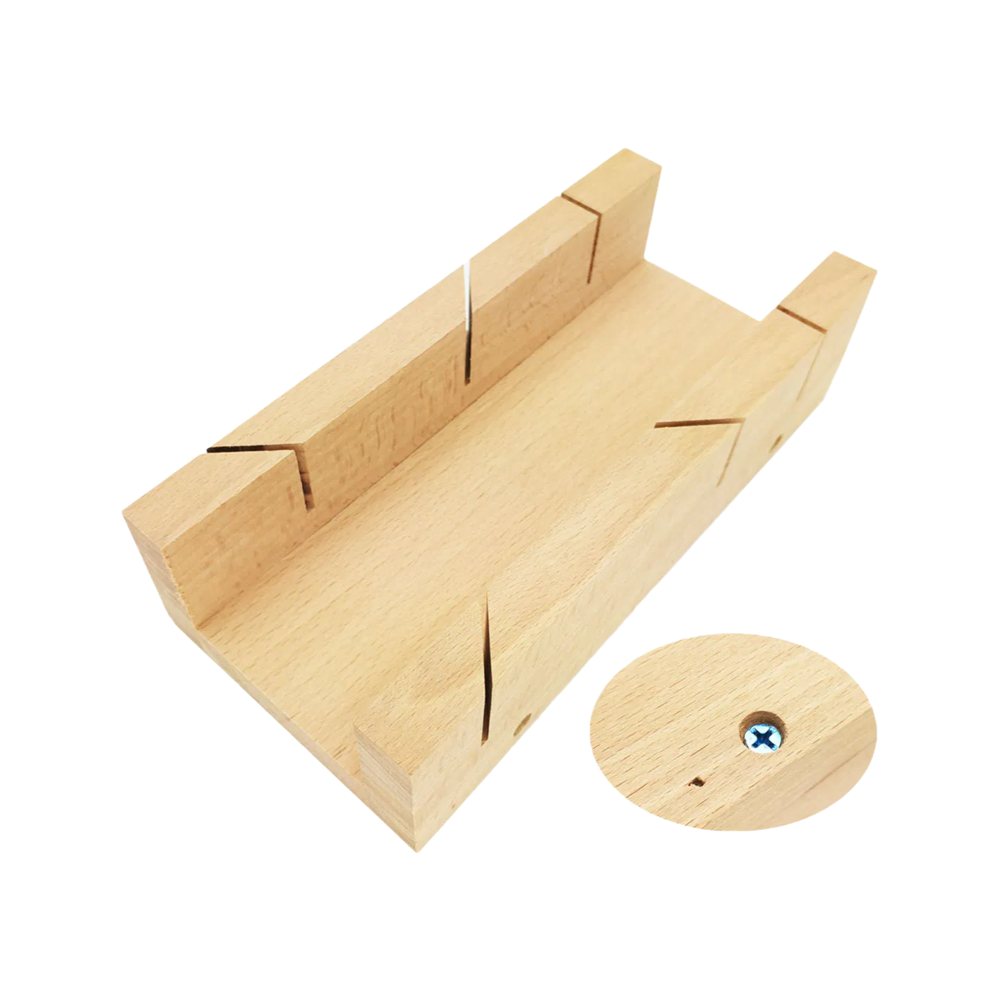 9 Inch Wood Hand Saw Miter Box FM-B04 with 45/90 Degree Cutting Angles for Precision Woodworking