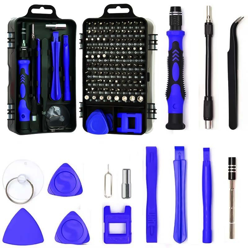 Professional 115 in 1 Precision Screwdriver Set for Electronics Repair - Chrome Vanadium Steel Tools