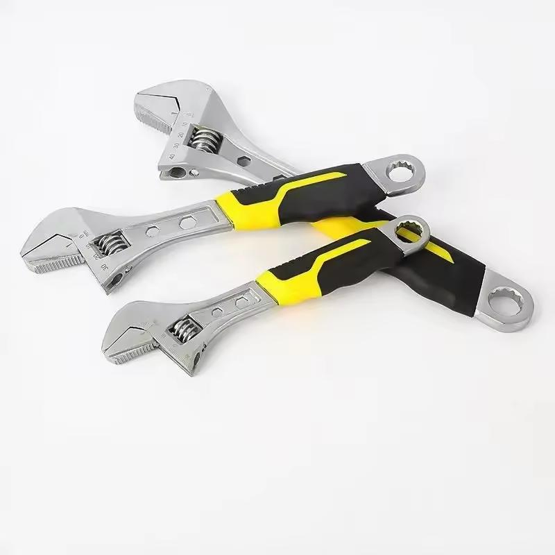 Customizable Adjustable Wrench Set - Chrome Plated Industrial Grade Hand Tools