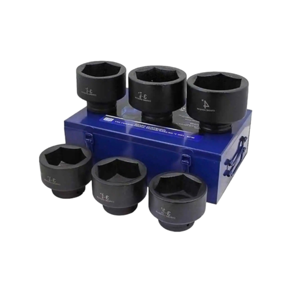 ANSI/DIN Standard Industrial Impact Socket Set with Black Phosphate Coating