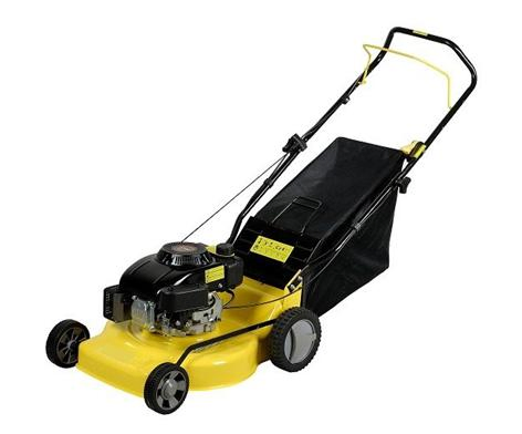 20 Inch Rotary Blade Gas Powered Lawn Mower with 6-8 Inch Wheels for Easy Maneuvering